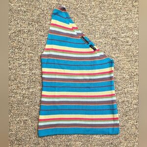 Moda International One-Shoulder Striped Tank Top XS